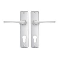 AXA | Binnendeurbeslag | Curve kruk | Vlinder | PC72 | Aluminium - thumbnail