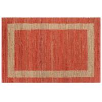 vidaXL Vloerkleed handgemaakt 120x180 cm jute rood - thumbnail