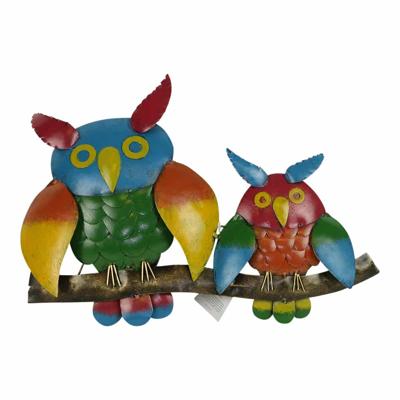 Metalen Wanddecoratie 2 Uilen Pisang Metalen Wanddecoratie 2 Uilen Pisang