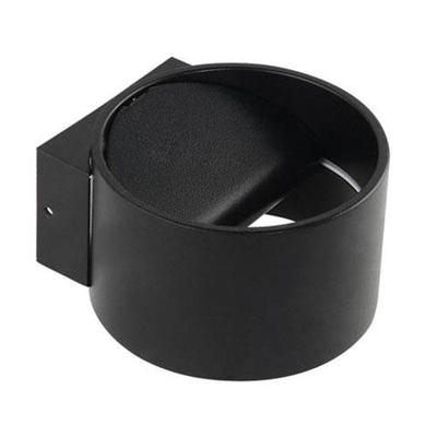 LED Wandlamp Rond 8W - Natuurlijk Wit 4200K - Mat Zwart Aluminium