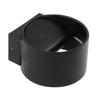 LED Wandlamp Rond 8W - Natuurlijk Wit 4200K - Mat Zwart Aluminium - thumbnail