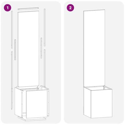 VidaXL Tuin privacy screen roestig 50 x 32 x 150 cm cortenstaal