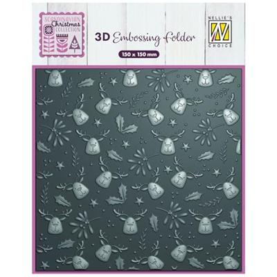 Nellie's Choice • 3d embossing folder achtergrond eland 15x15cm