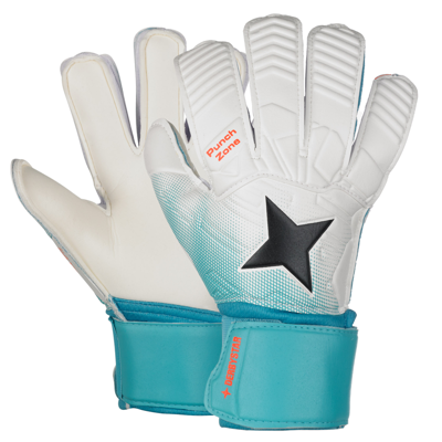 Derbystar Keepershandschoenen Attack XP19 Wit blauw zwart Derbystar Keepershandschoenen Attack XP19 Wit blauw zwart