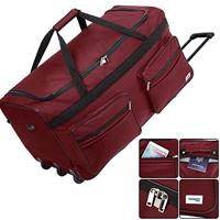 Trolley, reistas, rood, afsluitbaar, met slot, 85 liter, roltas - thumbnail