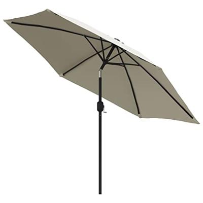 VidaXL Zweefparasol met led 3 m zandwit