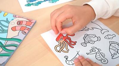 Tekenblokje voor Inkleuren Milan Blue odissey