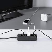 Hama Stekkerdoos 3-voudig Zwart Per 10 Stuks - thumbnail