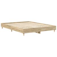 Bedframe zonder matras 150x200cm spaanplaat sonoma eikenkleurig - thumbnail