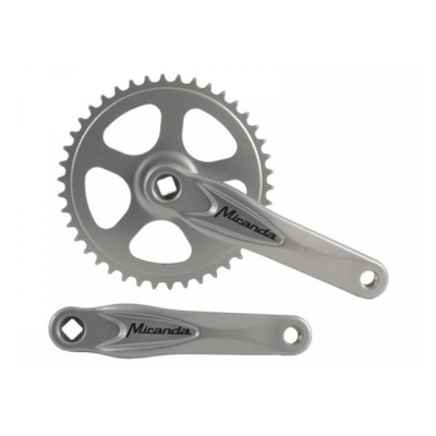 Miranda  alfa 1 crankstel 46t 3/32“, zilver