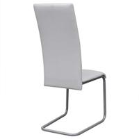Eetkamerstoelen 2 st kunstleer wit - thumbnail