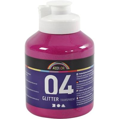 Creativ Company Acrylverf glitter voor kinderen - roze, 500ml Creativ Company Acrylverf glitter voor kinderen - roze, 500ml