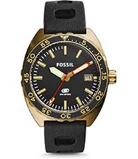 Horlogeband Fossil FS5050 Silicoon Zwart 22mm