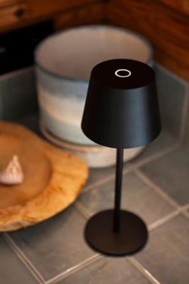 Oplaadbare tafellamp zwart met ingebouwde LED lichtbron batterij Roble 28 cm Oplaadbare tafellamp zwart met ingebouwde LED lichtbron batterij Roble 28 cm