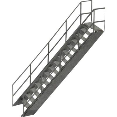 MBZ Falltreppe 80245 H0 Trap met trapleuning Lasercut bouwpakket