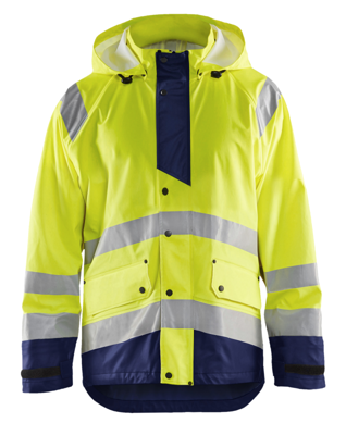 Blåkläder Regenjas High-Vis LEVEL 3 43272005 | High-Vis Geel/Marineblauw | Maat M - 7330509659472