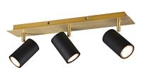 Trio OpbouwspotMarley zwart met goud - 802400380 - thumbnail