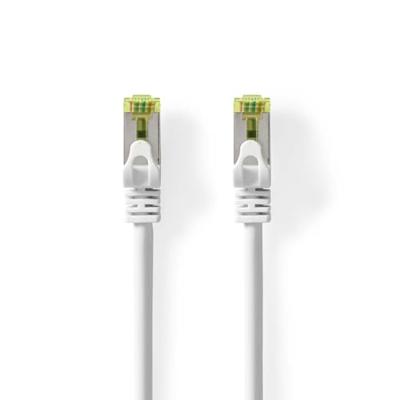Nedis CAT7 Netwerkkabel | S/FTP | RJ45 Male | RJ45 Male | 0.50 m | Snagless | Rond | LSZH | Wit | Label - CCGL85420WT05