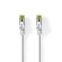 Nedis CAT7 Netwerkkabel | S/FTP | RJ45 Male | RJ45 Male | 0.50 m | Snagless | Rond | LSZH | Wit | Label - CCGL85420WT05 - thumbnail