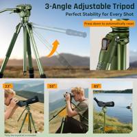 SIRUI Europe Sirui Sportich SP004 + G5X Tripod 1/4 inch Werkhoogte: 16 - 149 cm Groen Incl. tas - thumbnail