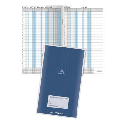 Aanwezigheidsreg aurora 155x260mm ned 56pag | 25 stuks