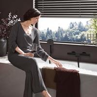 Hansgrohe Vivenis ééngreeps badmengkraan opbouw zwart mat 75420670 - thumbnail