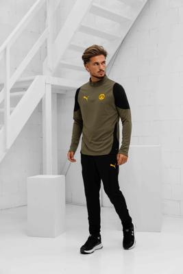 Borussia Dortmund 1/4 Zip Trainingspak Senior 2025/2026 - Maat L - Kleur: ZwartGroen | Soccerfanshop