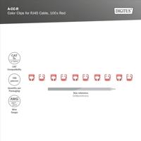 Digitus A-CC-R A-CC-R Gekleurde clips voor patchkabel Rood - thumbnail