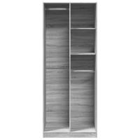 Kledingkast 80x50x200 cm bewerkt hout grijs sonoma eikenkleur - thumbnail