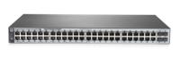 HPE 1820-48G-PoE+ (370W) - Switch - Beheerd - 24 x 101001000 + 4 x Fast EthernetGigabit SFP + 24 x 101001000 (PoE+) - desktop, rack-uitvoering - PoE+ (370 W) - thumbnail