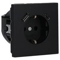JUNG LS 1520-15 CA SWM wandcontactdoos LS990 grafiet mat zwart USB en USB-C - thumbnail