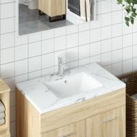 VidaXL Wastafel rechthoekig 47,5x35x19,5 cm keramiek wit - thumbnail