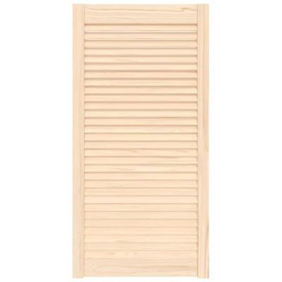 VidaXL Kastdeur met lamellen 99,3x49,4 cm massief grenenhout
