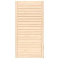 VidaXL Kastdeur met lamellen 99,3x49,4 cm massief grenenhout - thumbnail