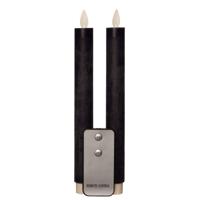 2Pcs Antiek Blauw Rustiek Wax Diner Kaars 23Cm Bew. Vlam Met Afstands Bediening 2Xaa Anna's Collection - Annas collection - thumbnail