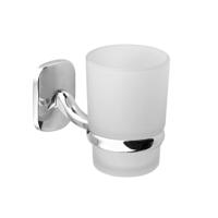 Bekerhouder Sapho Rumba Hangend Melkglas / Chroom Sapho - thumbnail