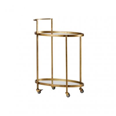 WOOOD Trolley 'Push' kleur Antique Brass