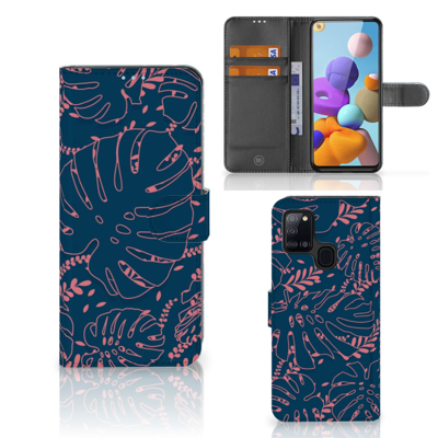 Samsung Galaxy A21s Hoesje Palm Leaves