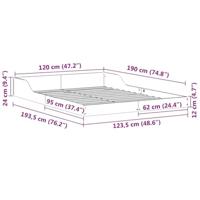 Bedframe Wasbruin 120 x 190 cm Massief grenenhout - thumbnail
