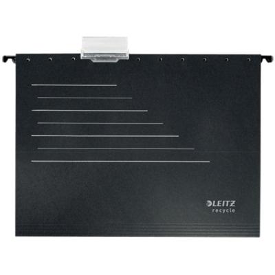 Hangmap Leitz Alpha Recycle A4 verticaal V-bodem zwart | 10 stuks Hangmap Leitz Alpha Recycle A4 verticaal V-bodem zwart | 10 stuks