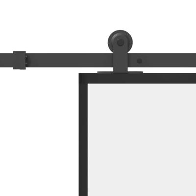 Schuifdeur met beslag 90x205 cm ESG-glas en aluminium - thumbnail