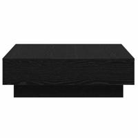 Salontafel Zwart eiken 90 x 90 x 28 cm Bewerkt hout - thumbnail