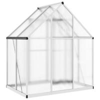 Tuinkas met basisframe 169x114x195 cm aluminium zilverkleurig - thumbnail