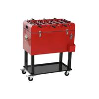 Koelbox Home ESPRIT Zwart Rood Metaal 71 x 62 x 85 cm - thumbnail