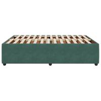 Bedframe zonder matras 160x200 cm fluweel donkergroen - thumbnail