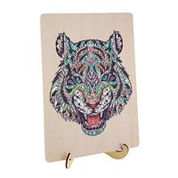 Creative Craft Group Unieke houten puzzel tijger, 130st. - thumbnail