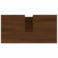 Badkamerkast 65x33x60 cm bewerkt hout bruineikenkleurig - thumbnail