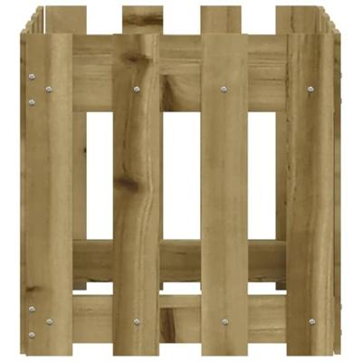 VidaXL Plantenbak met hekontwerp 40x40x40 cm geïmpregneerd grenenhout