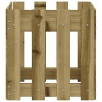 Plantenbak met hekontwerp 40x40x40 cm gempregneerd grenenhout - thumbnail