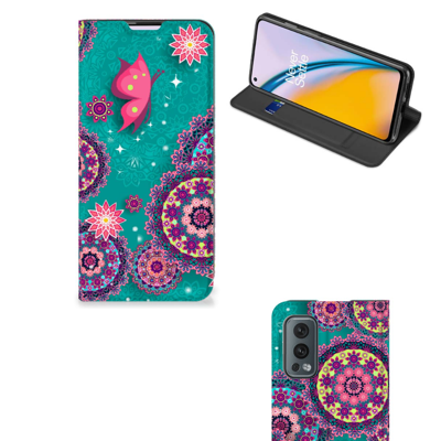 OnePlus Nord 2 5G | Bookcase | Cirkels en Vlinders OnePlus Nord 2 5G | Bookcase | Cirkels en Vlinders